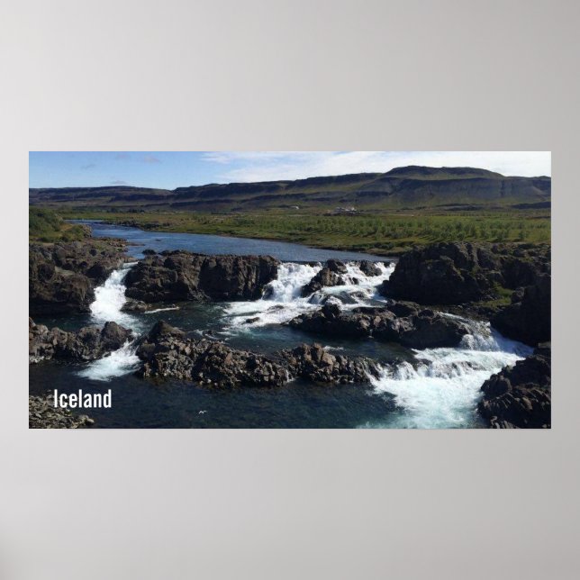 Island vattenfall poster (Framsidan)