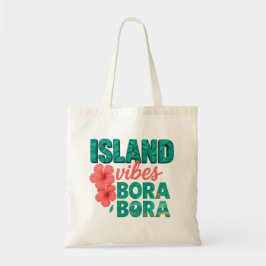 Island Vibes - Bora Bora Tropical Tote Bag | Summe Tygkasse