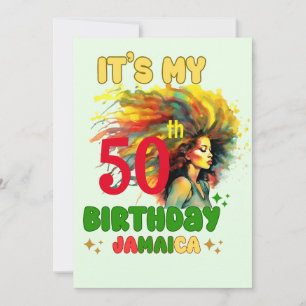 Island Vibes Jamaica Birthday Girl Group Matching Inbjudningar