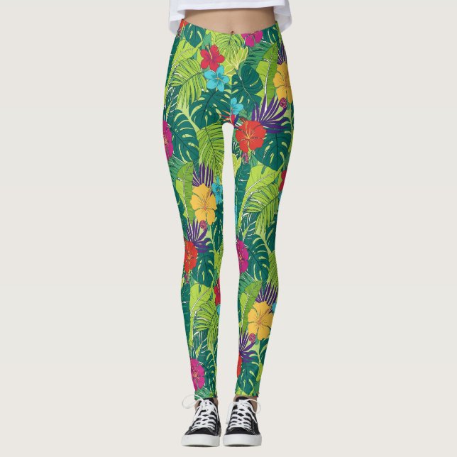 Island Vibes Print Leggings (Framsida)