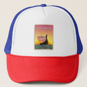 Island Viking Resa affisch Keps