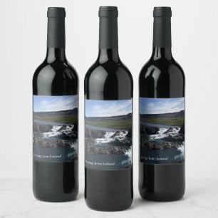 ISLAND - VINFLASKA ETIKETT