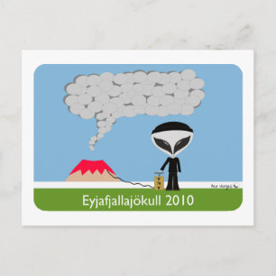 Island Volcano 2010 vykort