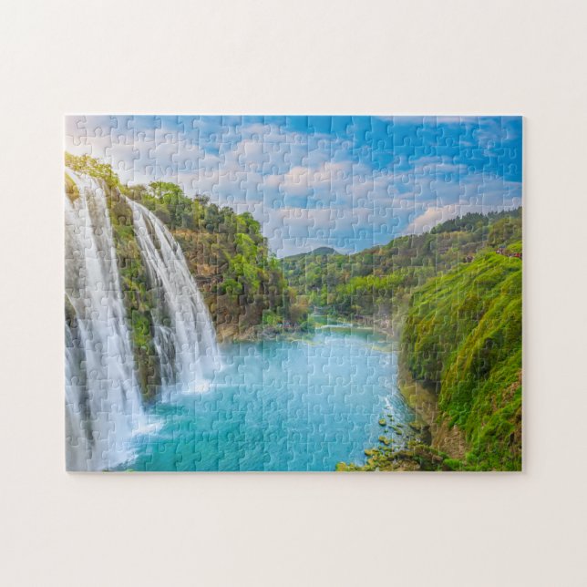 Island Waterfall Pussel (Horisontell)