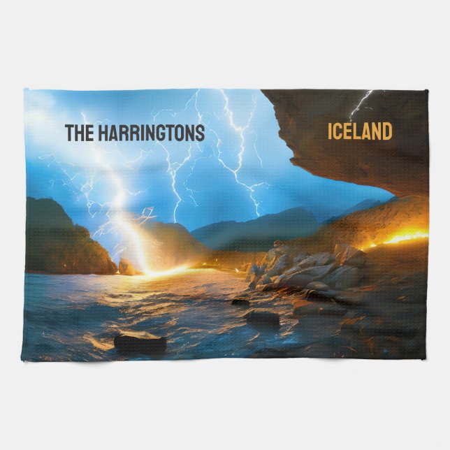 Islandet anpassningsbar kökshandduk (Horisontell)