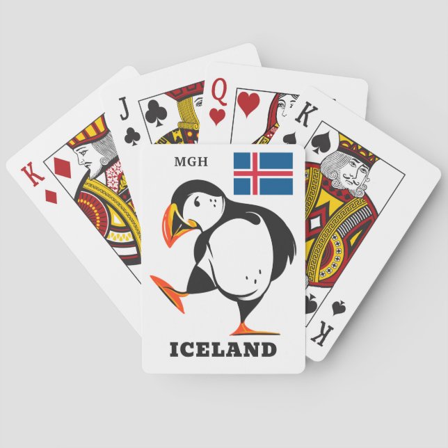 Islandet anpassningsbar Monogram Casinokort (Baksidan)