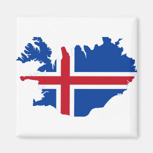 Islandet ÄR den Ísland flaggakartan Magnet
