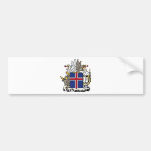 Islandet ÄR den Ísland vapenskölden Bildekal