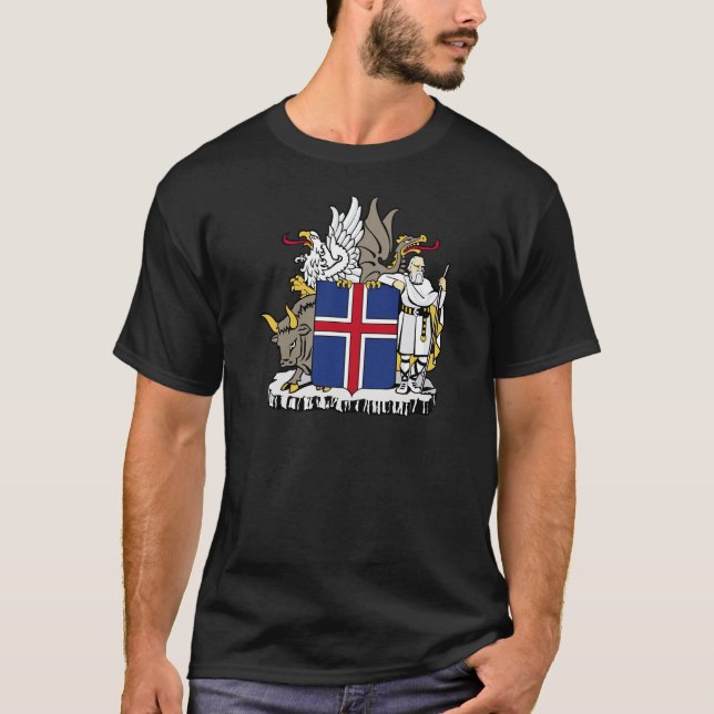 Islandet ÄR den Ísland vapenskölden Tröja (Framsida)