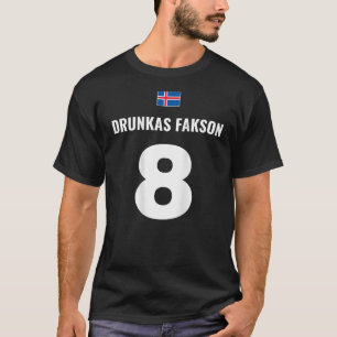 Islandet Beer Football Drinker Team Football Socce T Shirt