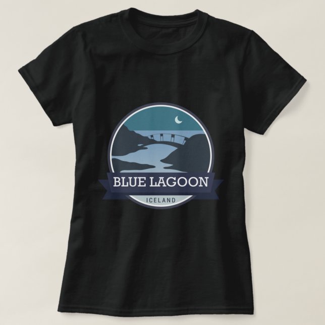 Islandet Blue Lagoon T Shirt (Design framsida)