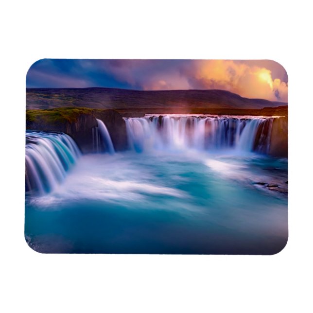 Islandet Goðafoss Waterfall Magnet (Horisontell)