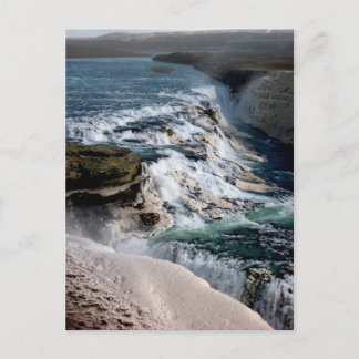 Islandet Gull Foss Waterfall Vykort