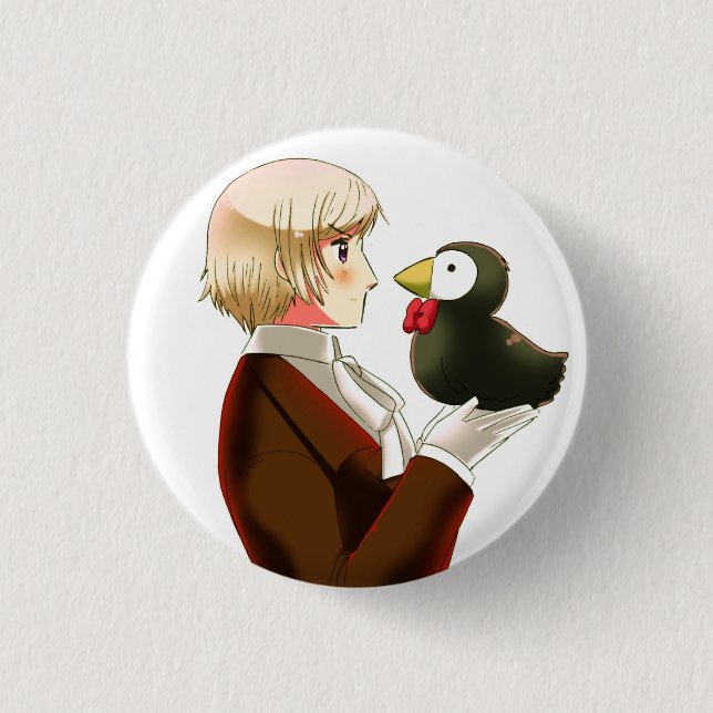 Islandet Hetalia och Puffin Button Knapp (Framsida)
