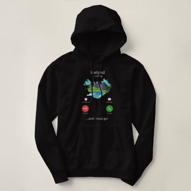 Islandet ringer och jag måste gå på ett fantastisk t shirt (Design framsida)