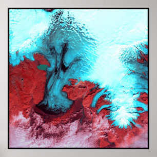 Islandet Vatnajokull Glacier Ice Cap Poster