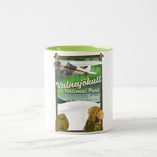 Islandet Vatnajökull nationalpark Två-Tonad Mugg (Center)