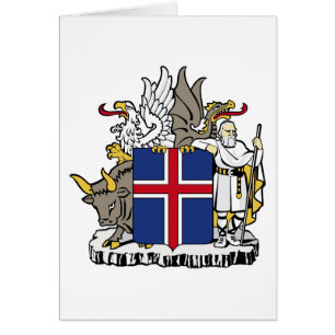 islandets emblem hälsningskort