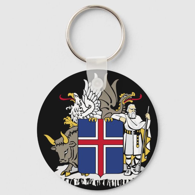 islandets emblem nyckelring (Framsida)
