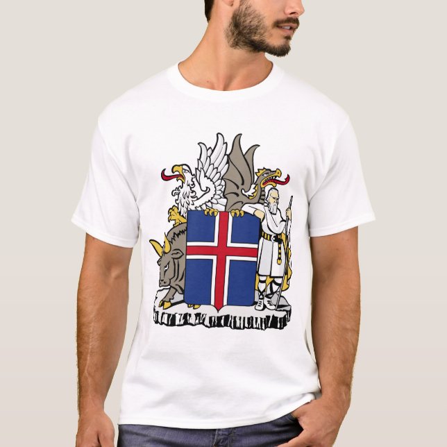 islandets emblem t shirt (Framsida)