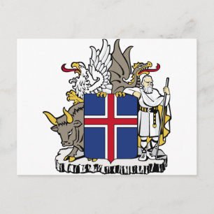 islandets emblem vykort
