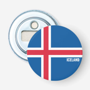 Islandets Flagga - trevlig patriotisk Flaska-öppna Flasköppnare
