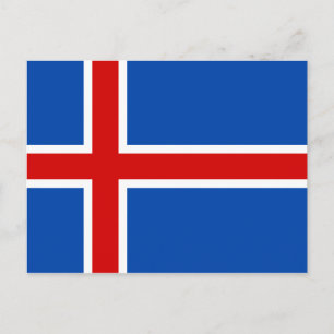 Islandets Flagga Vykort