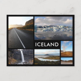 Islandets landskap många fotokollage vykort