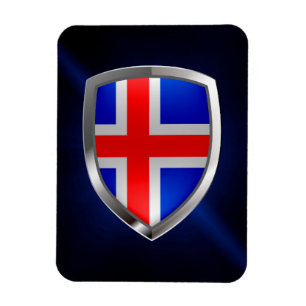 Islandets metallemblem magnet