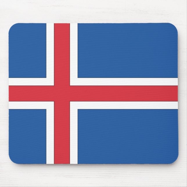 Islandets nationella Flagga Musmatta (Framsidan)