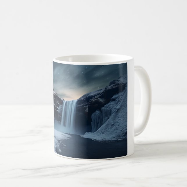 Islandets vattenfallslandskap kaffemugg (Framsida höger)