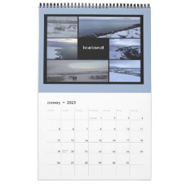 Islandets vinter liggande kalender