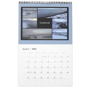 Islandets vinter liggande kalender