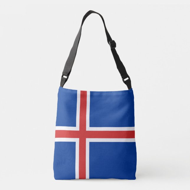 Islandflagga Axelväska (Baksida)