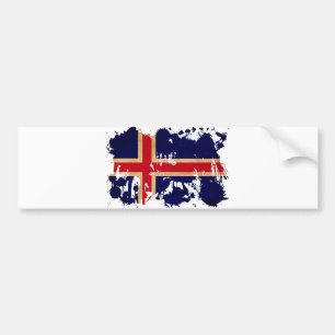 Islandflagga Bildekal