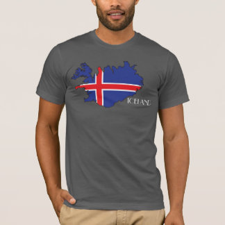 IslandFlagga-Karta skjorta T Shirt