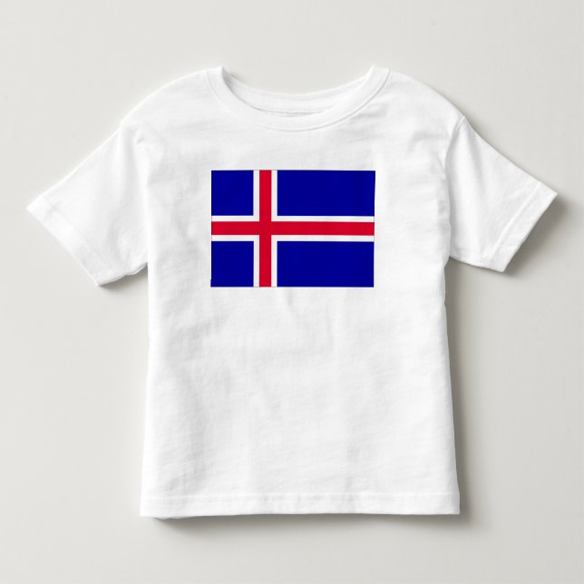 Islandflagga Tee Shirt (Framsida)