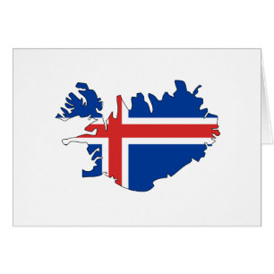 Islandflaggakarta Hälsningskort
