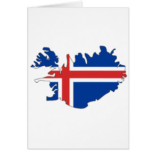 Islandflaggakarta Hälsningskort