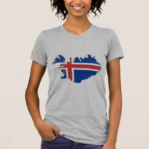 Islandflaggakarta T-shirt