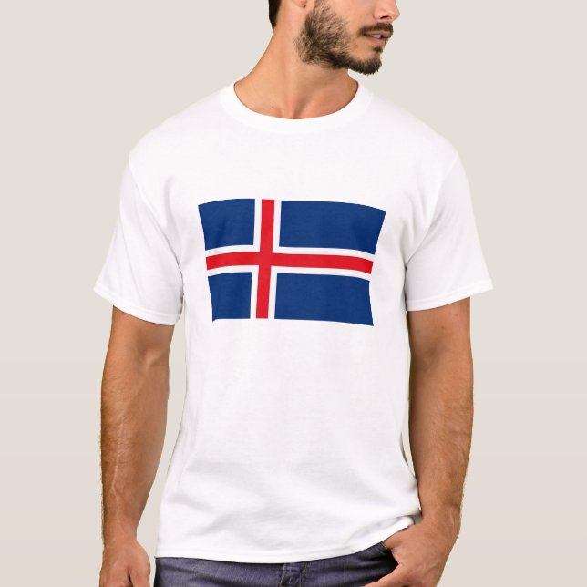 IslandflaggaT-tröja Tee Shirt (Framsida)