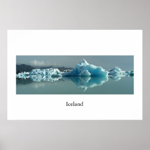 Islandglaciär sjö poster
