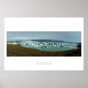 Islandglaciär sjö poster