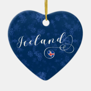 Islandhjärta, julgranprydnad julgransprydnad keramik
