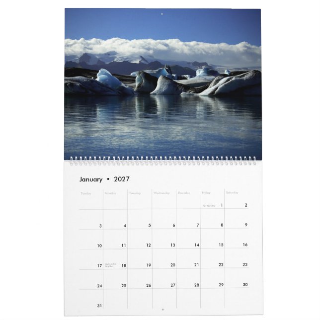 Islandkalender 2015 kalender (Jan 2027)