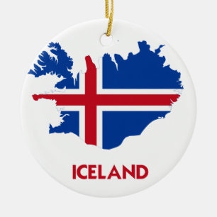 ISLANDKARTA JULGRANSPRYDNAD KERAMIK