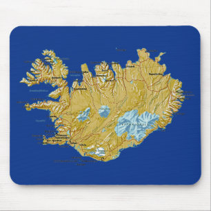 Islandkarta Mousepad Musmatta