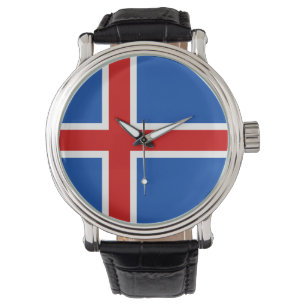 Islandklocka - flagga av islandet armbandsur