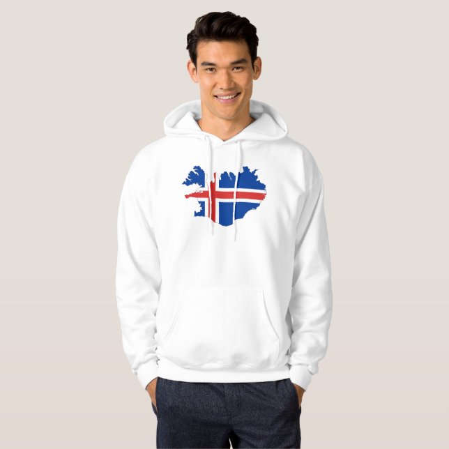Islandlandflagga Sweatshirt (Hel framsida)