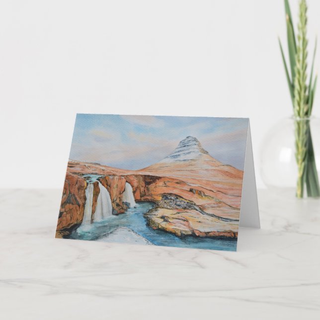 "Isländlandskap" av Mike Paget Kort (Framsida)